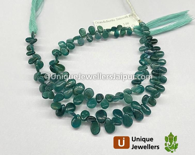 Indicolite Grandidierite Smooth Pear Beads